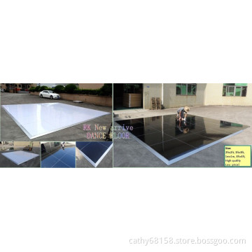 Black and white dance floor Wedding Event With Trolley